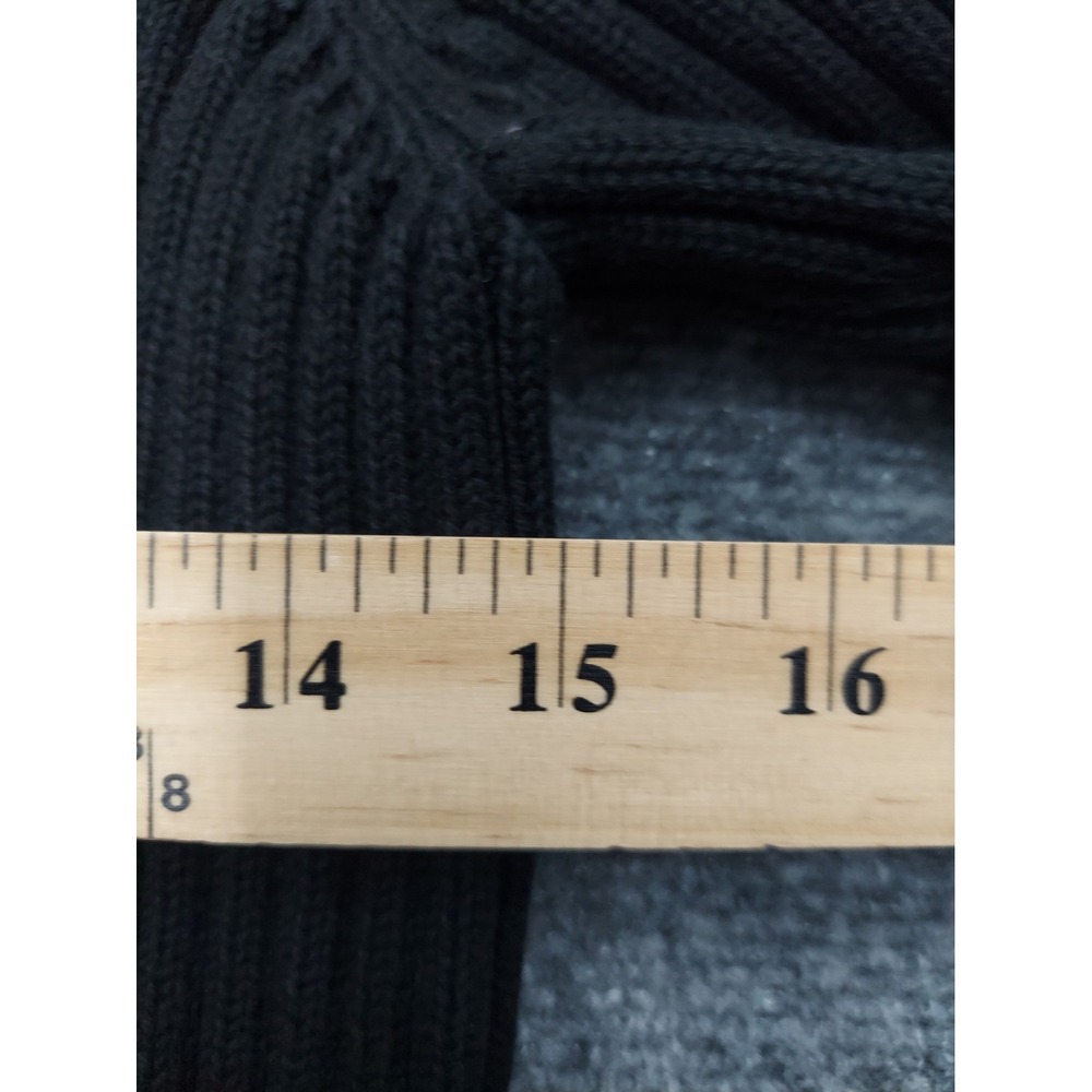 Vtg LRL RALPH LAUREN Sweater Womens Small Black Ribbed Y2K Boat Neck Stretch - Picture 8 of 10